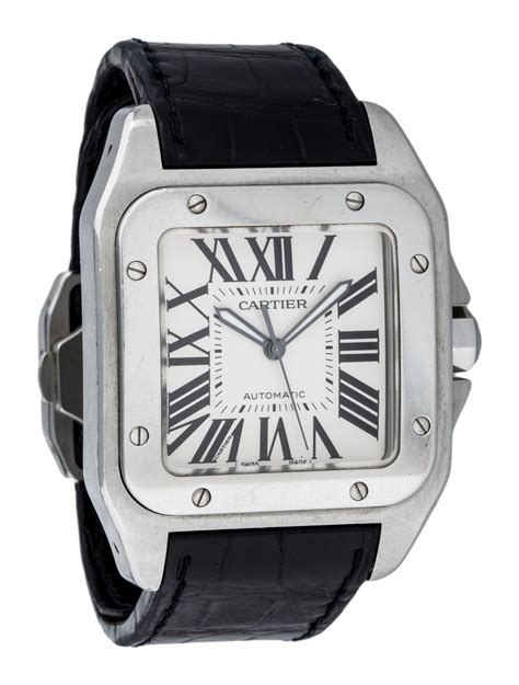 cartier santos 100 medium strap size|santos 100 cartier price.